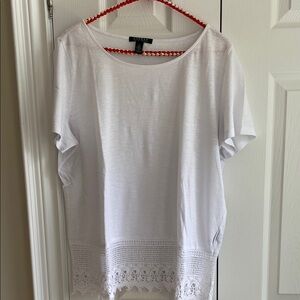 Ralph Lauren White Boxy Embellished T-Shirt